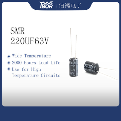 ISO9001 10X17mmの放射状の鉛の電気分解コンデンサー220UF 63V