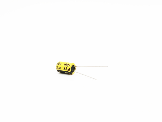 黄色いアルミニウム電気分解の高温コンデンサー33UF100V