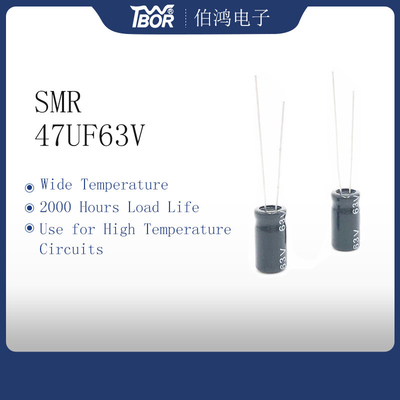 ISO14001ミニチュア コンデンサー47UF 63V 8X12MMのAlの電気分解コンデンサー