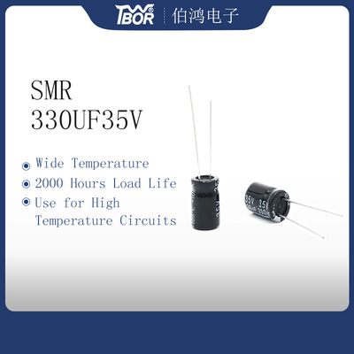 TW BORのミニチュア コンデンサー330UF35V 10X15mmの放射状の電気分解コンデンサー