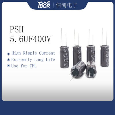 TW BORのアルミニウム電気分解コンデンサー5.6UF 400V 10x16mm CFLのコンデンサー