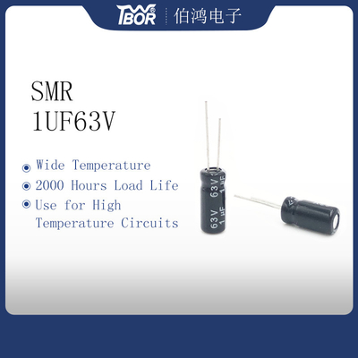 5x11mm 1UF 63Vの放射状の電気分解コンデンサー高温回路