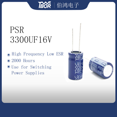 13x30mmの高周波電気分解コンデンサー3300uf 16vのコンデンサー