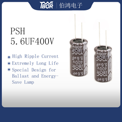 5.6uF 400vの放射状のものの電気分解コンデンサー10x16mmの高いさざ波の流れ