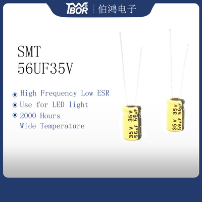 56UF35V SMTの電気分解コンデンサー6.3x11mmの高温電気分解コンデンサー