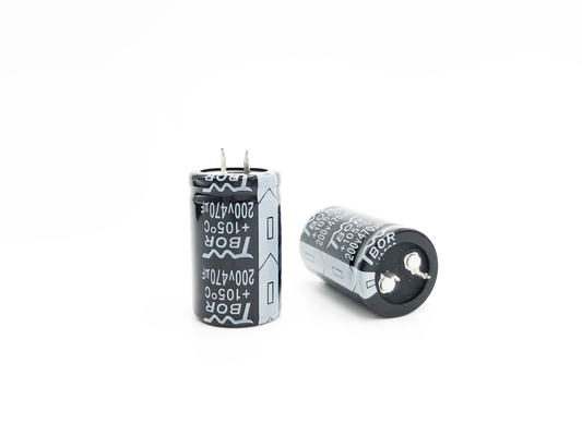 耐圧防爆低いESR 470UF 200Vの電気分解コンデンサー22X40MM