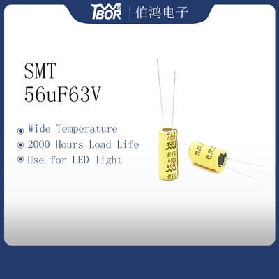 56UF 63V 8X12MM LEDライト コンデンサーの広い温度ISO9001