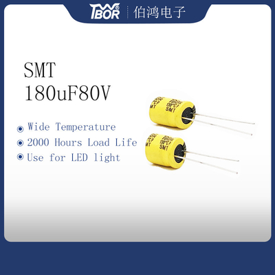 TW BOR低いEsrアルミニウム電気分解コンデンサー180UF 80V